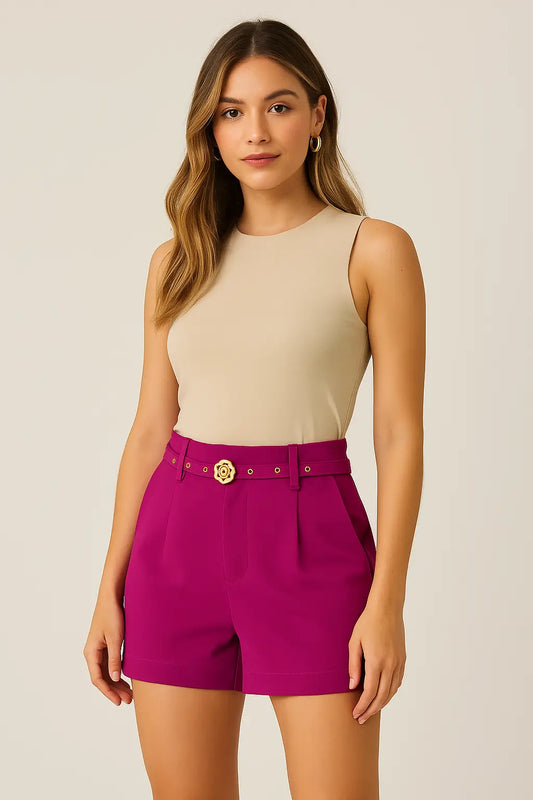 Short Social Alfaiataria Flor