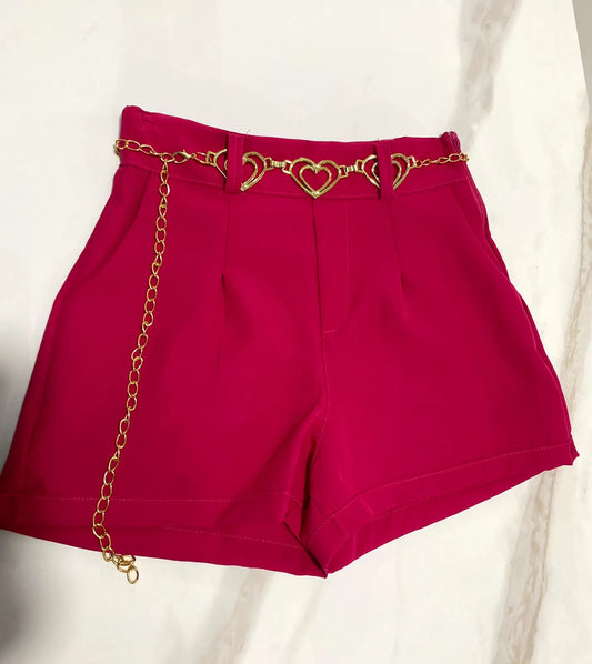 Short Alfaiataria Coração