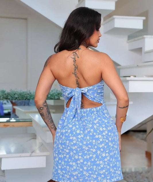 Vestido Floral Azul