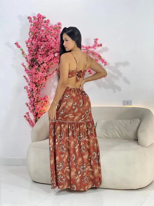 Vestido longo Floral 2