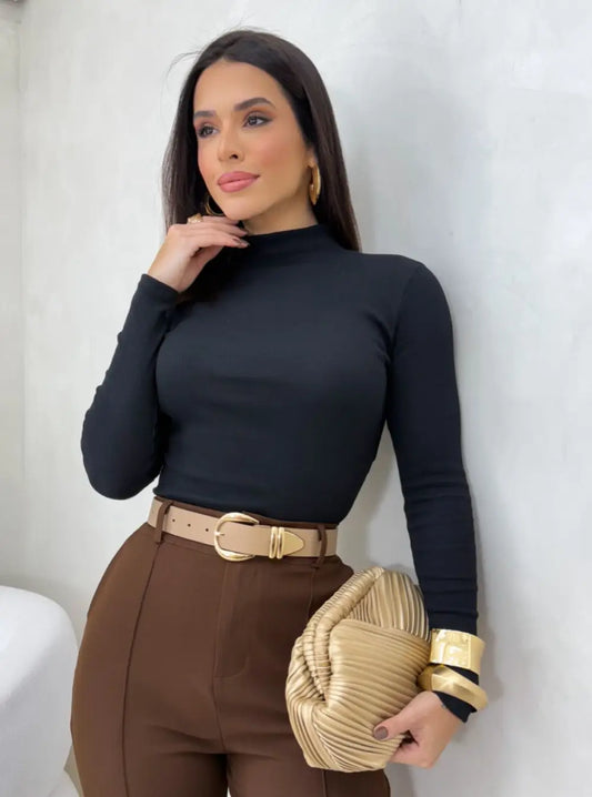 blusa gola alta