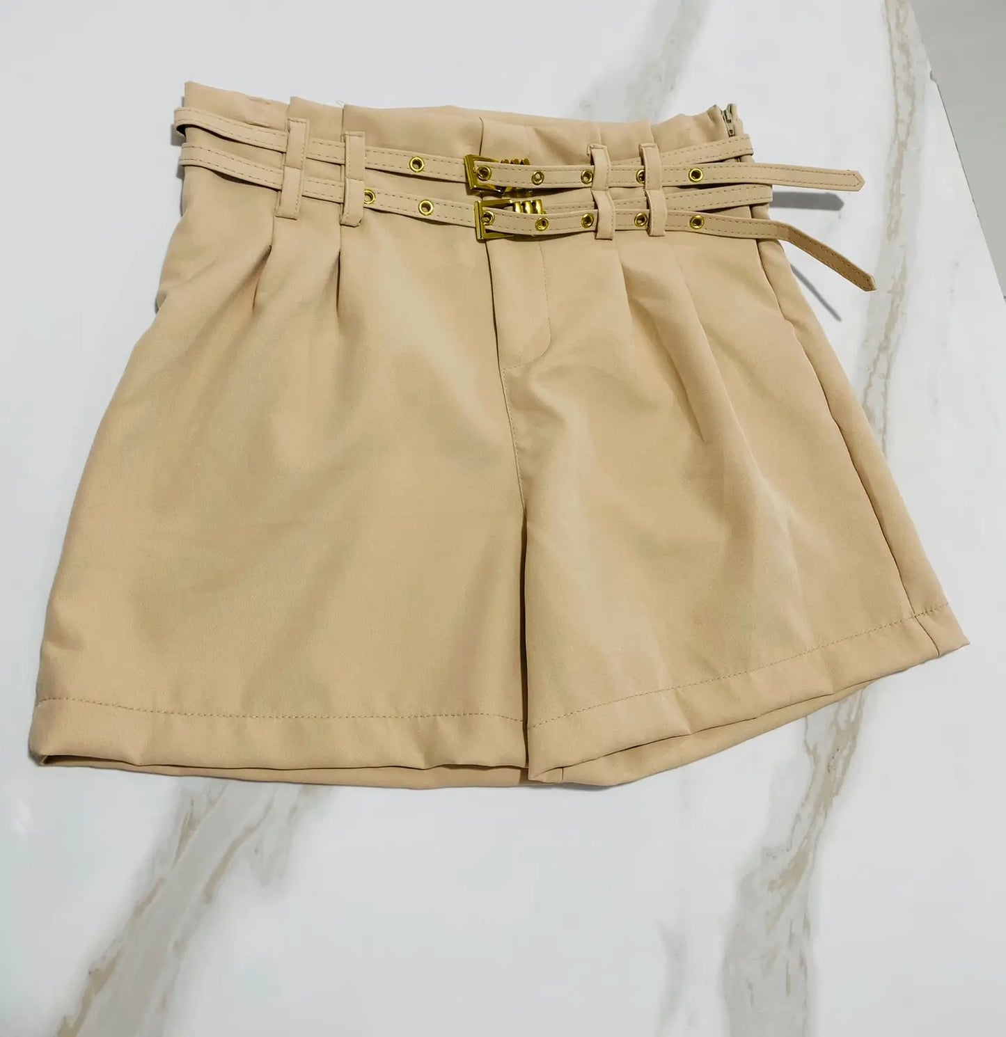 Short Alfaiataria Cinto Duplo