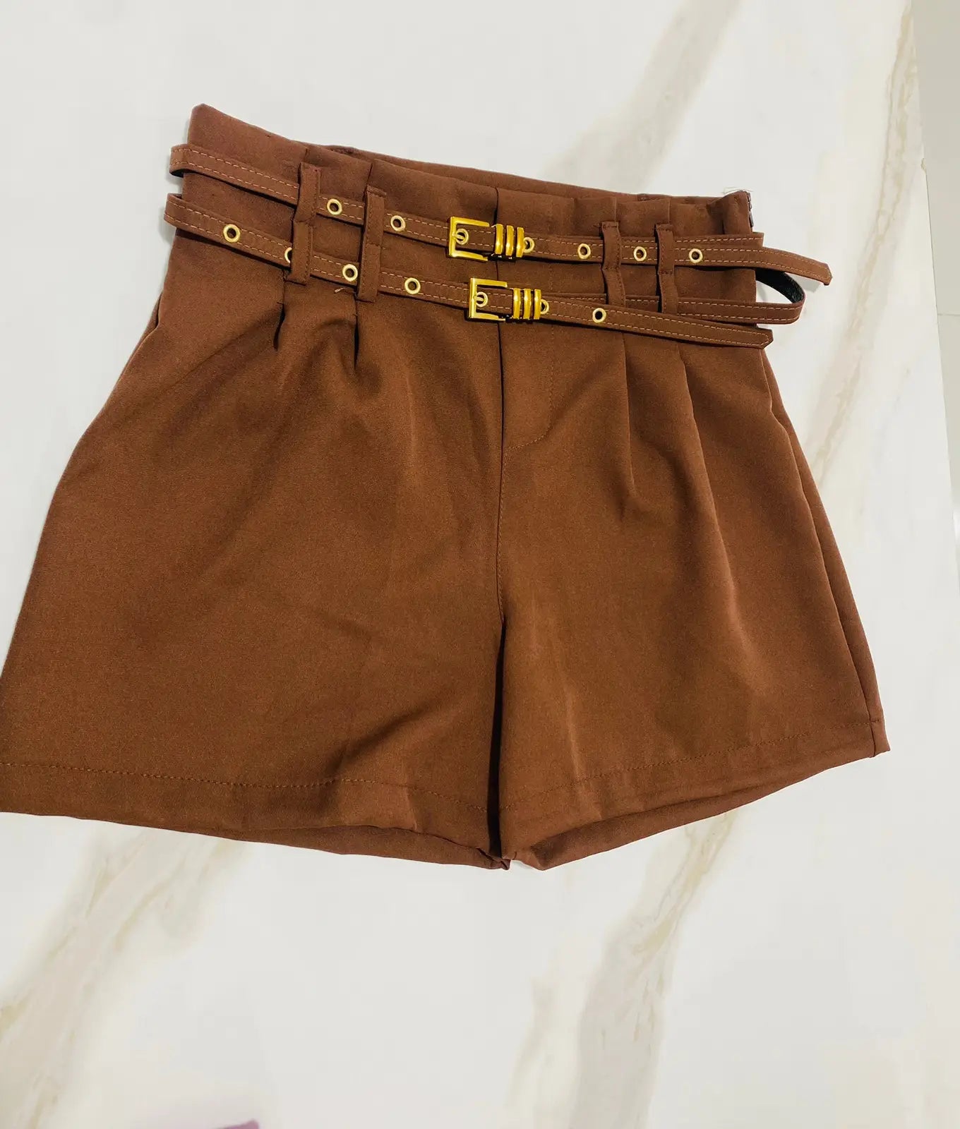 Short Alfaiataria Cinto Duplo