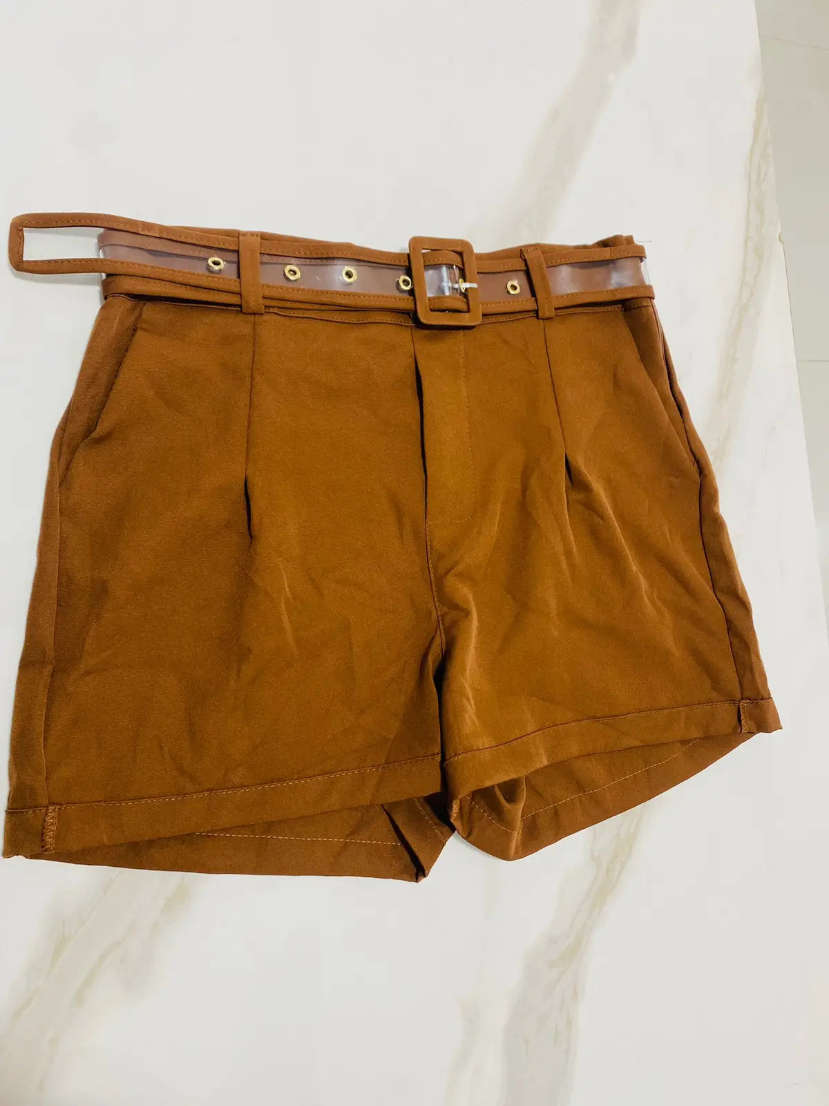 Short Alfaiataria Cinto Transparente