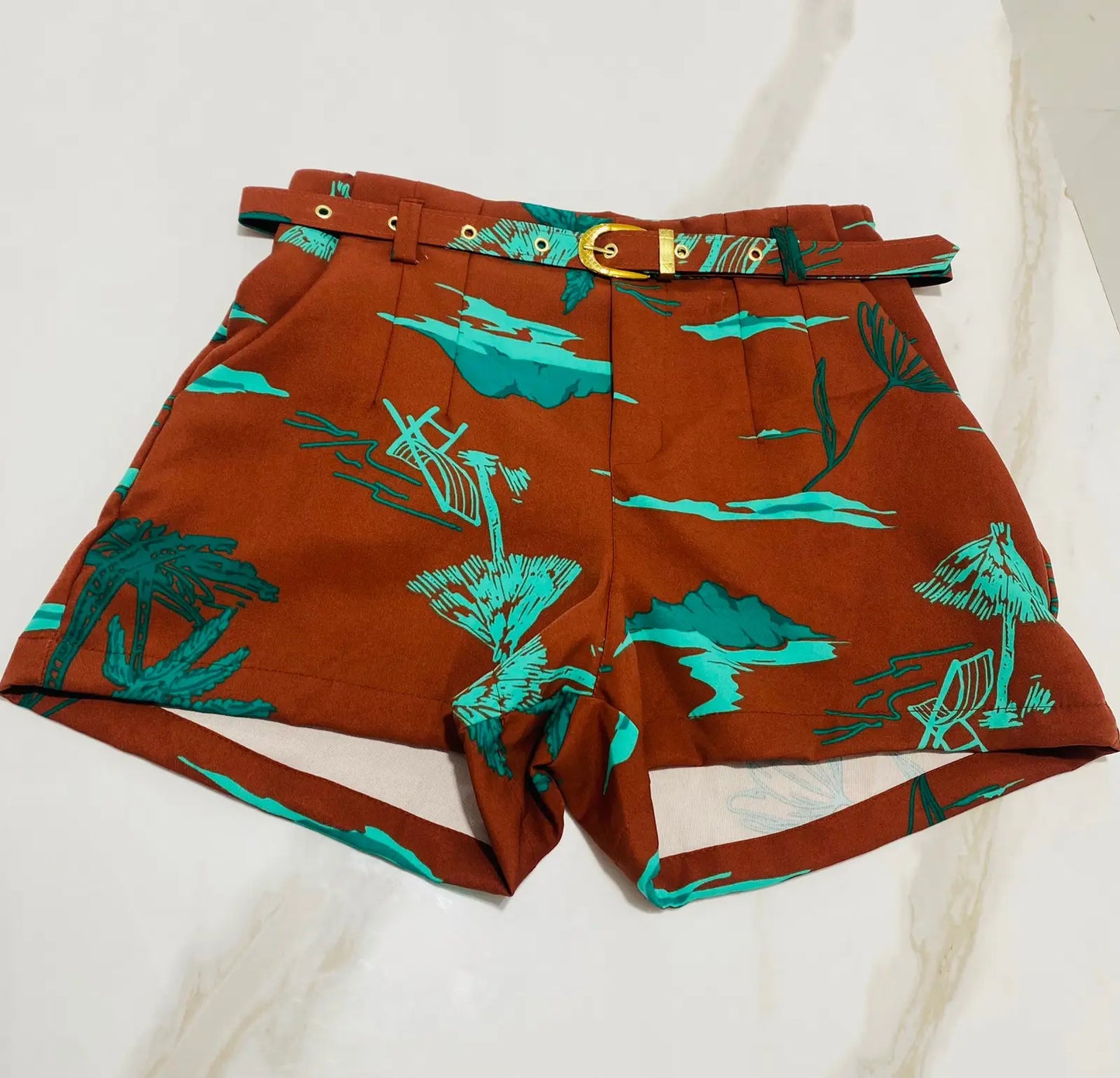 Short alfaiataria tamanho estampas