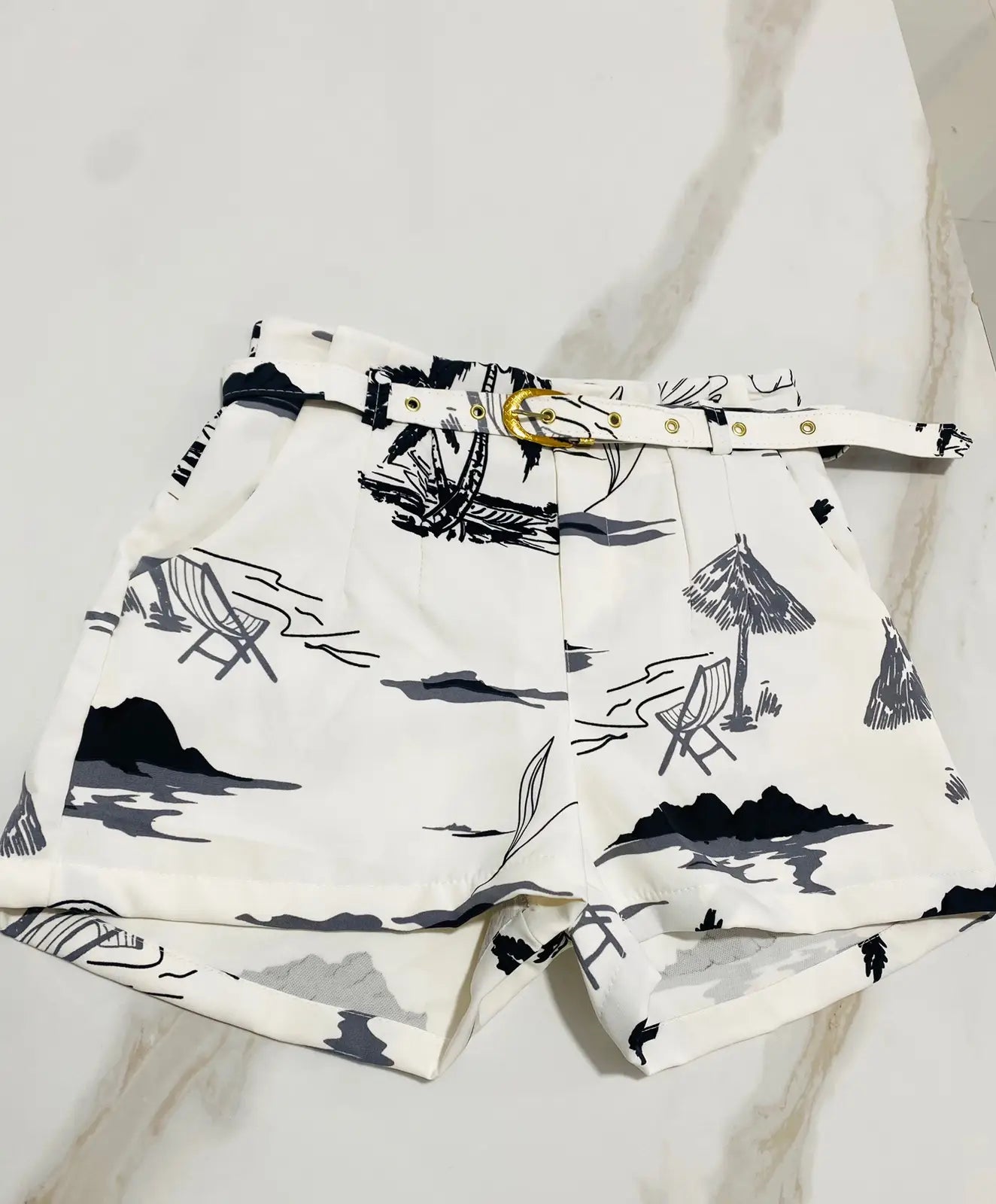 Short alfaiataria tamanho estampas