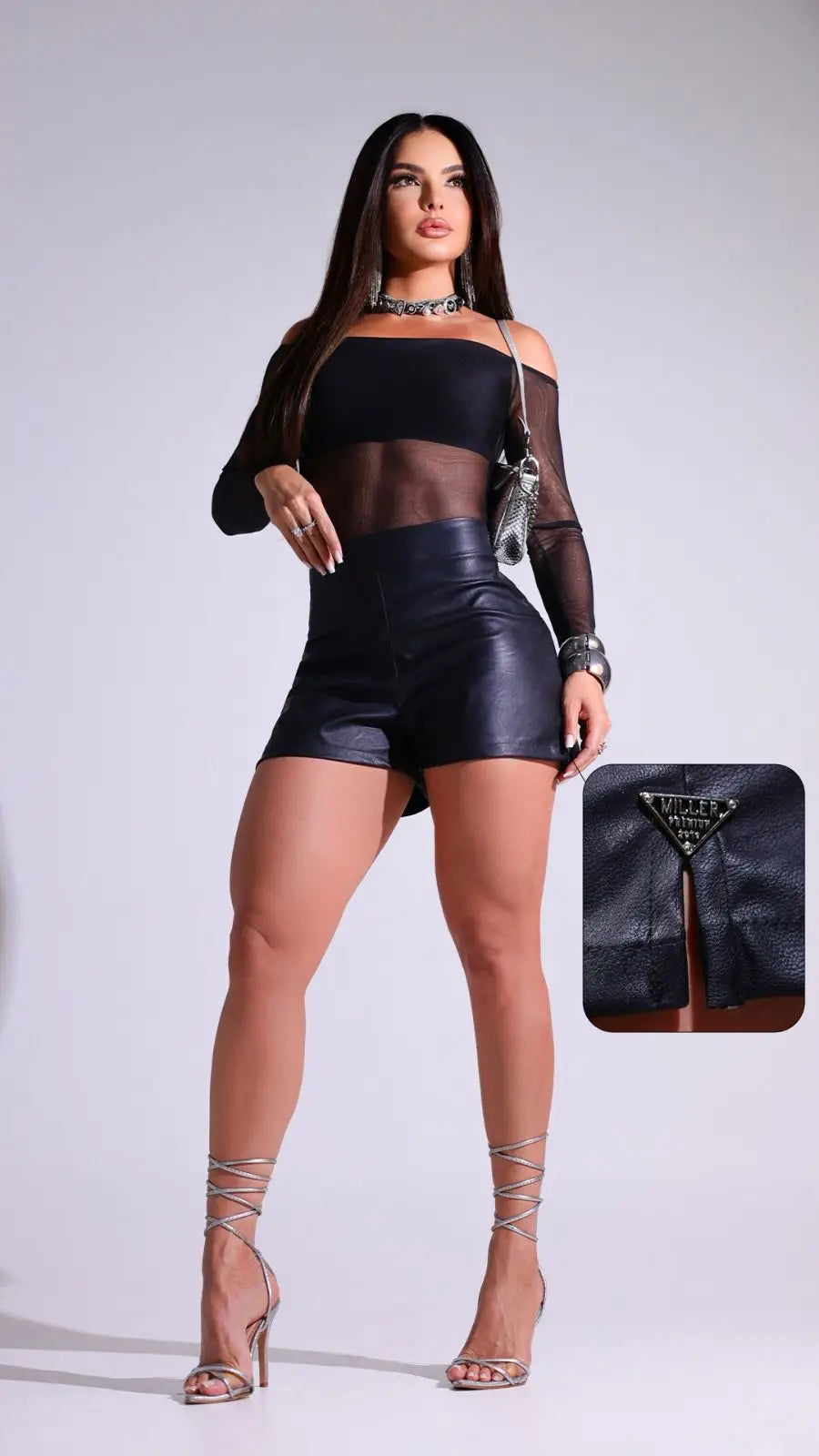Short Couro Miller 1