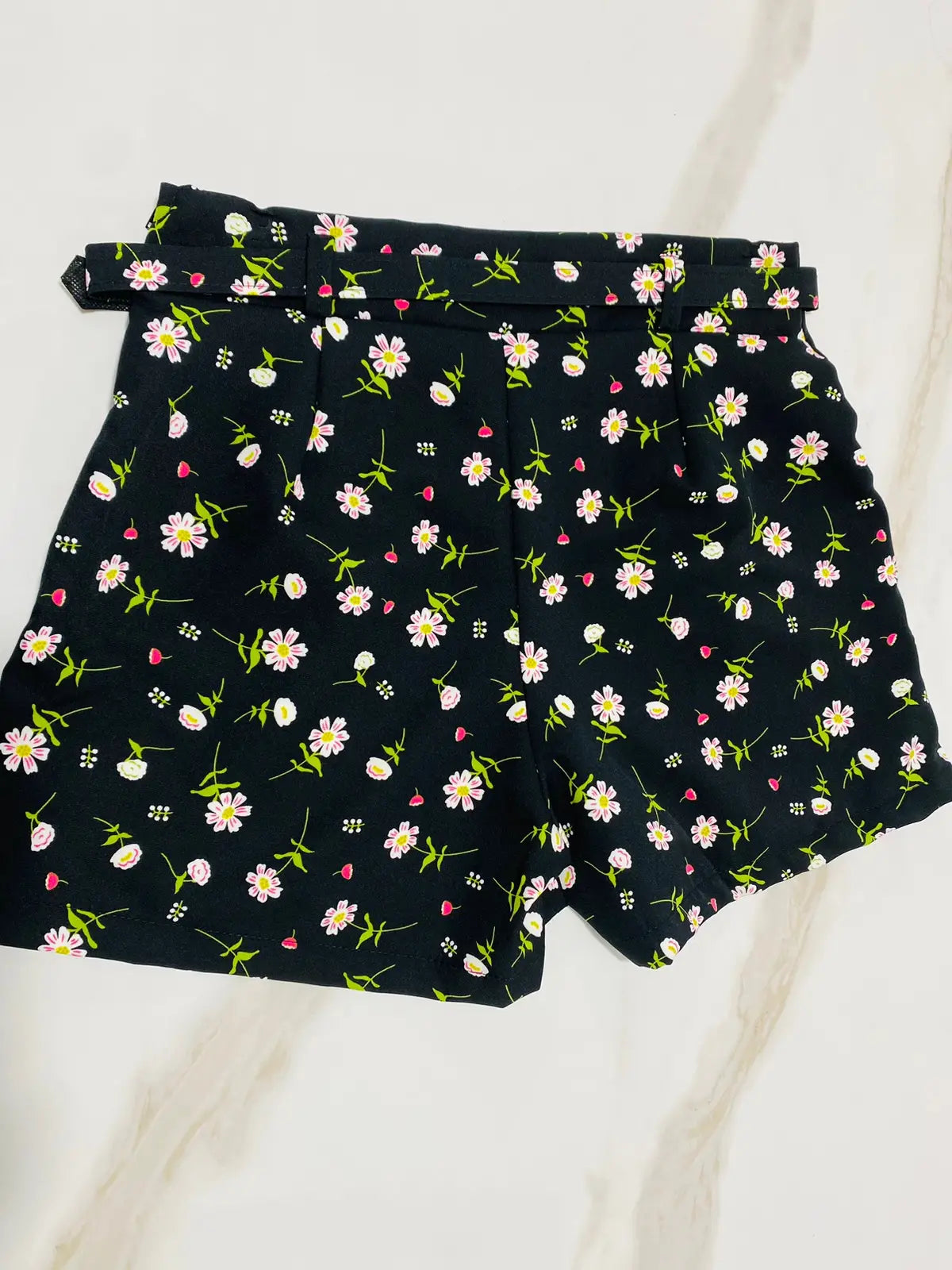Short social estampa flores