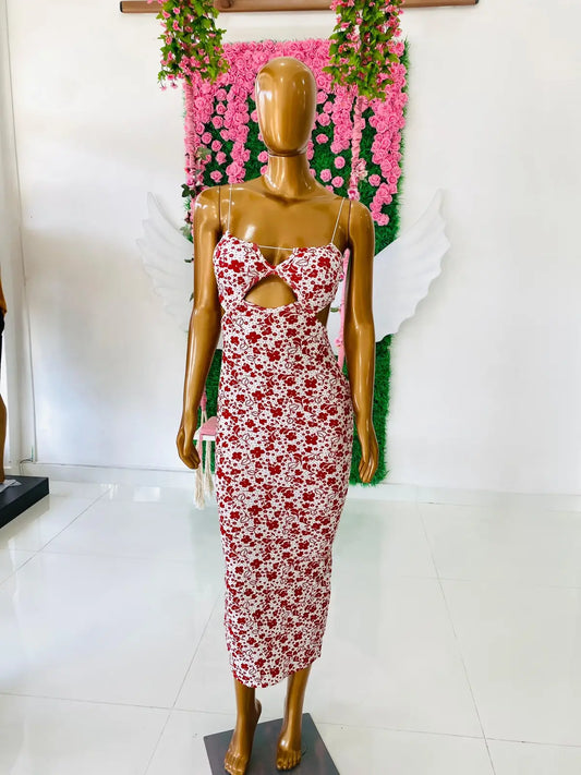 Vestido Floral Vermelho
