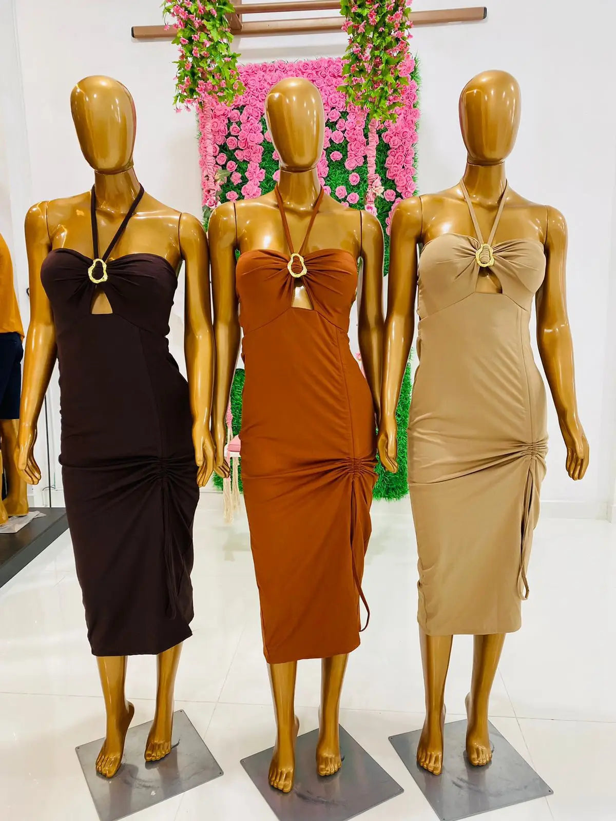 Vestido Marron Longo