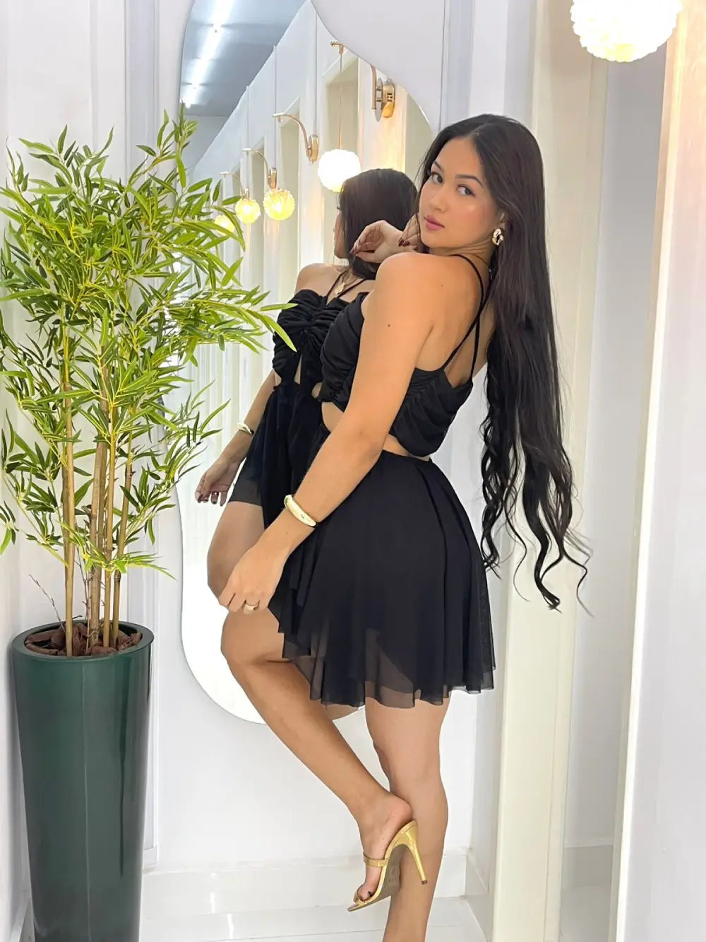 macaquinho tule luxo