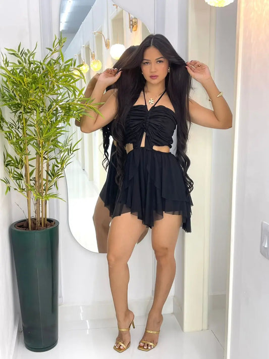 macaquinho tule luxo