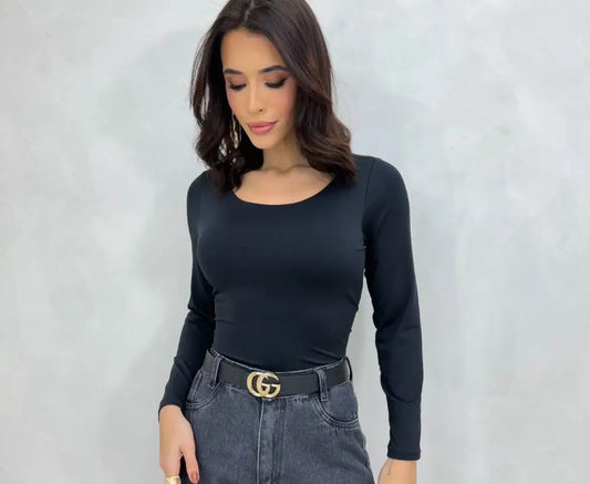 blusa femenina manga comprida