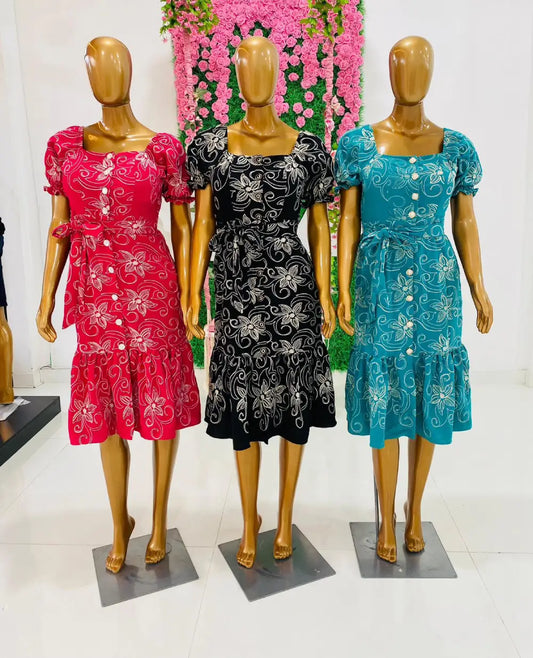 Vestido bordado briss